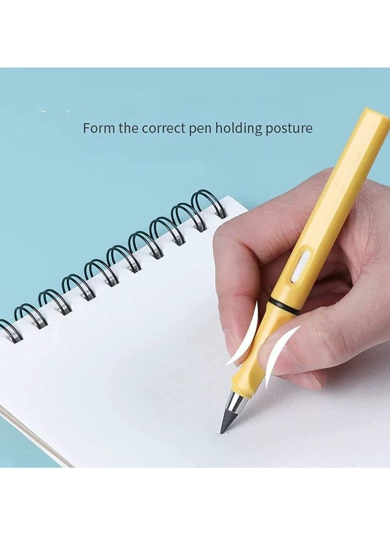 Generic 4 Pcs Cartoon Inkless Pencils,Cartoon Infinity Pencil Eternal And 4pcs Replacement Pencils Nibs,Cartoon Unlimited Pencil, Pencil For Kids Reusable Infinity Pencil Writing Sketching  - Image 2