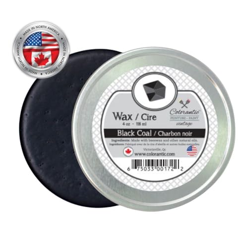 Colorantic | Black Wax Beeswax Waxes for Chalk Based Paint Furniture | Home Decor Craft Art DIY (4 oz, Black) - Image 1