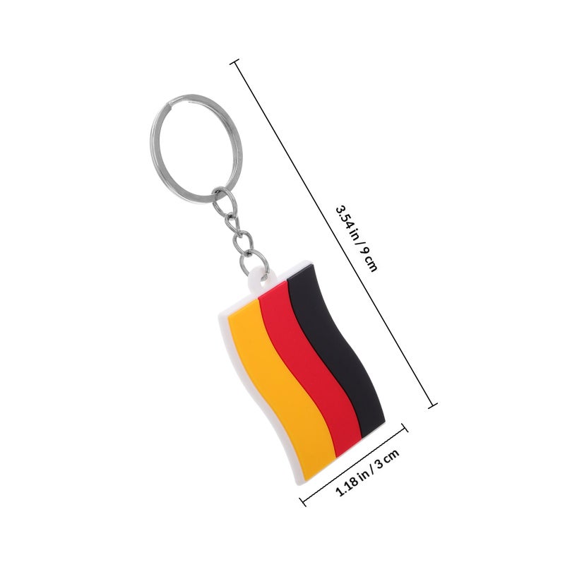 5pcs Germany Flag Key Chain Cute Pvc Keyring Country Flag Pendant Accessory For Backpack Handbag Decor - Image 2