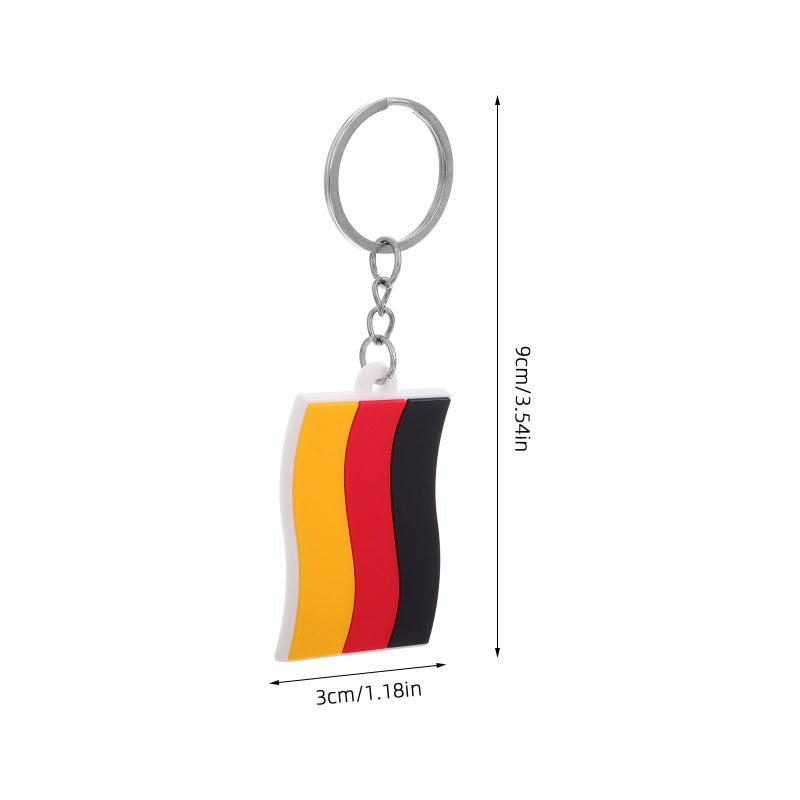 5pcs Germany Flag Key Chain Cute Pvc Keyring Country Flag Pendant Accessory For Backpack Handbag Decor - Image 3