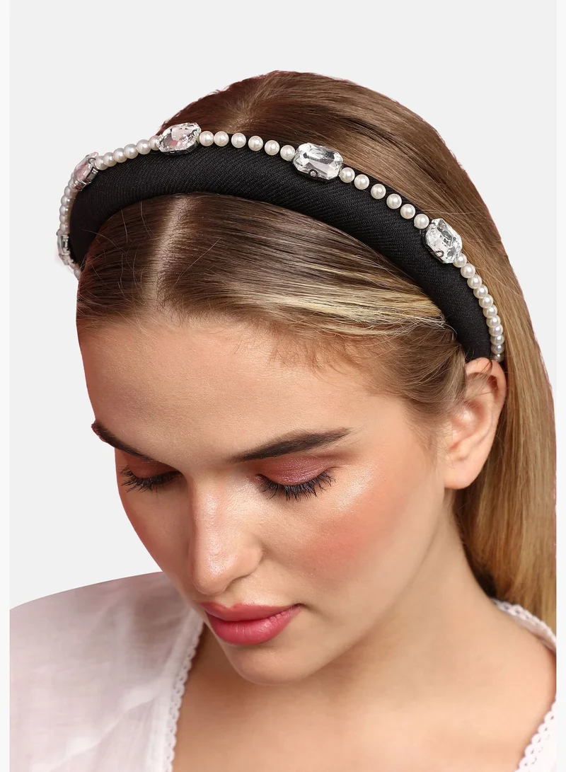SOHI Trendy Pearls Western Wear Hair Band For Women