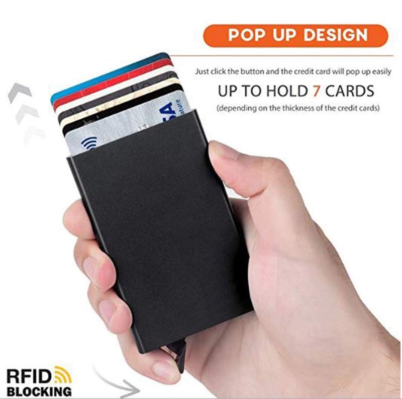 Stealodeal RFID Blocking Automatic Pop-Up Money Holding Smart Pocket Aluminum Front Pocket Wallet Cardholder for Men & Women - Image 3