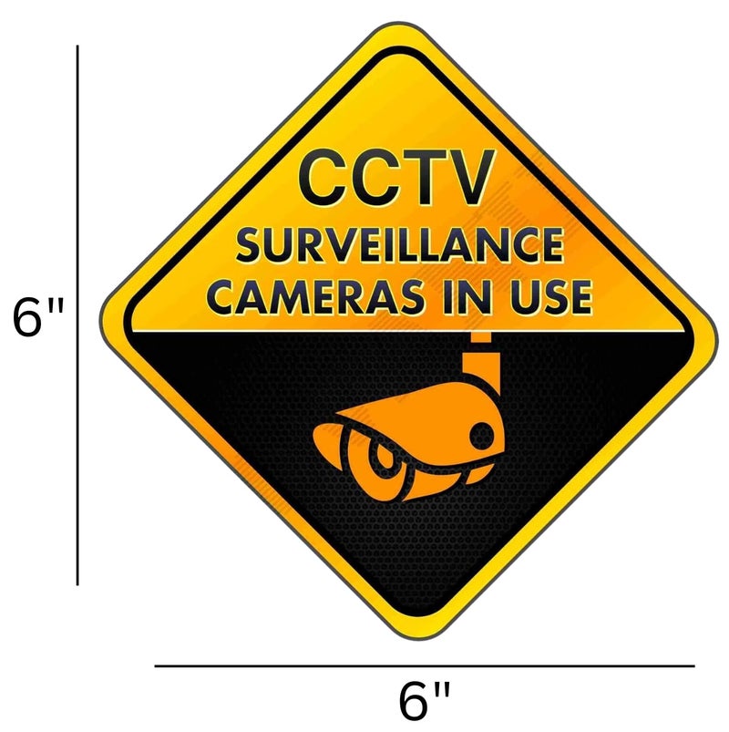 KREEPO CCTV Camera Surveillance Sign Board (Pack of 2) CV-17 - Image 4