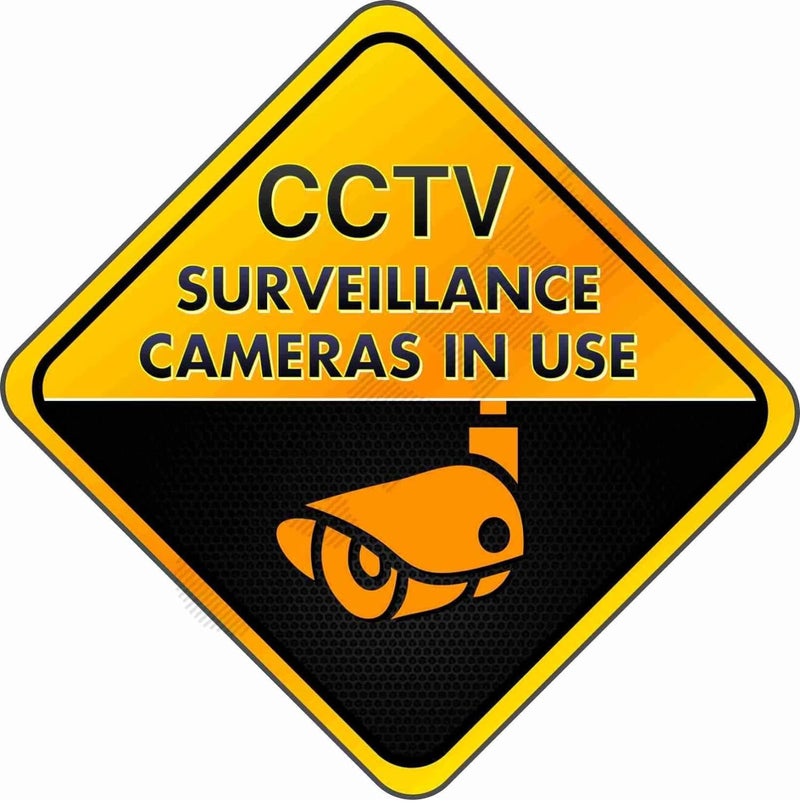 KREEPO CCTV Camera Surveillance Sign Board (Pack of 2) CV-17 - Image 1