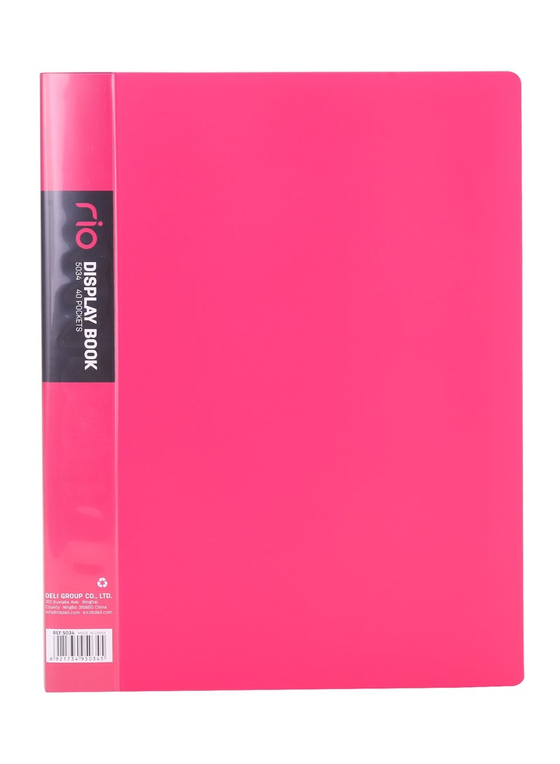 Deli E5034 Display Book - A4, 40 Pages, Assorted Colors - Image 3