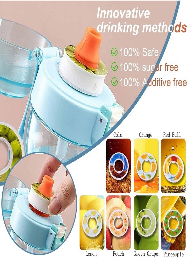 Generic - Sports Air Water Bottle BPA Free, 650ml Starter up Set Drinking Bottles with Fruit Flavour Pod Scented For Flavouring 0 Sugar, 0 Calorie (Matte Black，1Pod) - Image 1