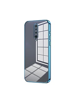 HuHa Case Cover For Xiaomi Redmi K30 / K30 5G Transparent Plating Fine Hole Phone Case Blue 