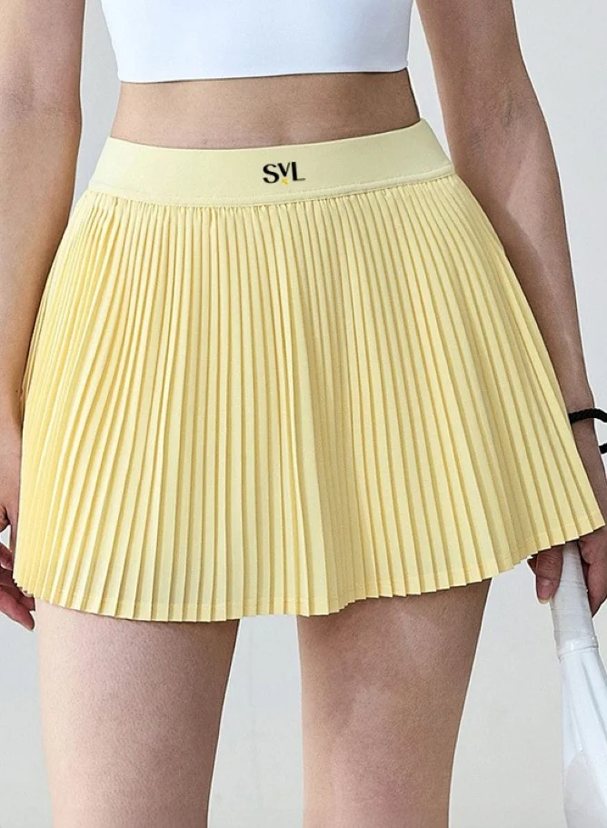 SVL SVL Plush Pleat Skirt with Inner Shorts Yellow