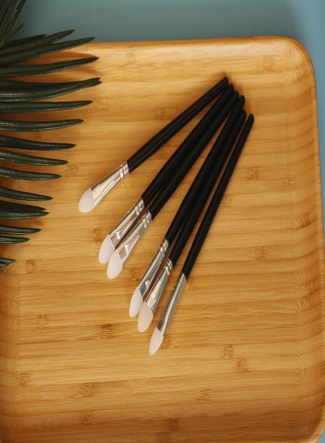 LORMAY 6 Pcs Silicone Eyeshadow and Lip Mask Makeup Brushes. Professional Tools for Applying Crème or Liquid Eye Shadows and Lip Colors - Image 2