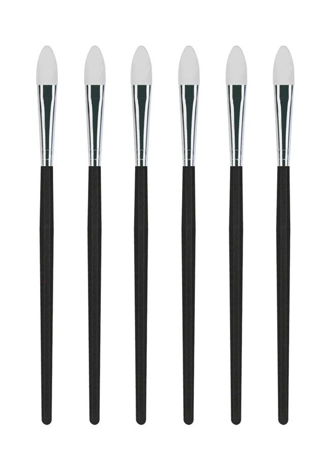 LORMAY 6 Pcs Silicone Eyeshadow and Lip Mask Makeup Brushes. Professional Tools for Applying Crème or Liquid Eye Shadows and Lip Colors - Image 1