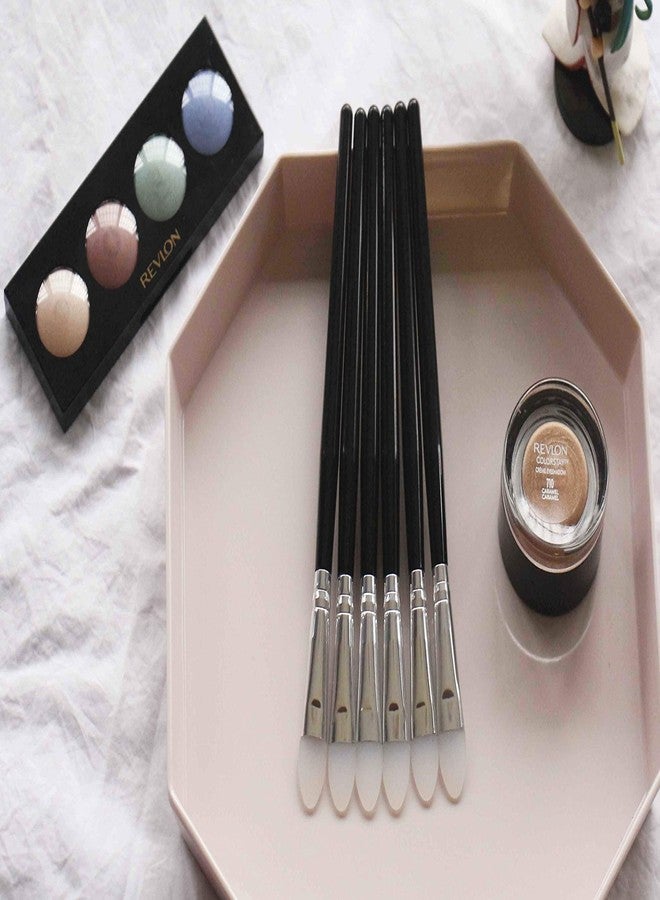 LORMAY 6 Pcs Silicone Eyeshadow and Lip Mask Makeup Brushes. Professional Tools for Applying Crème or Liquid Eye Shadows and Lip Colors - Image 3