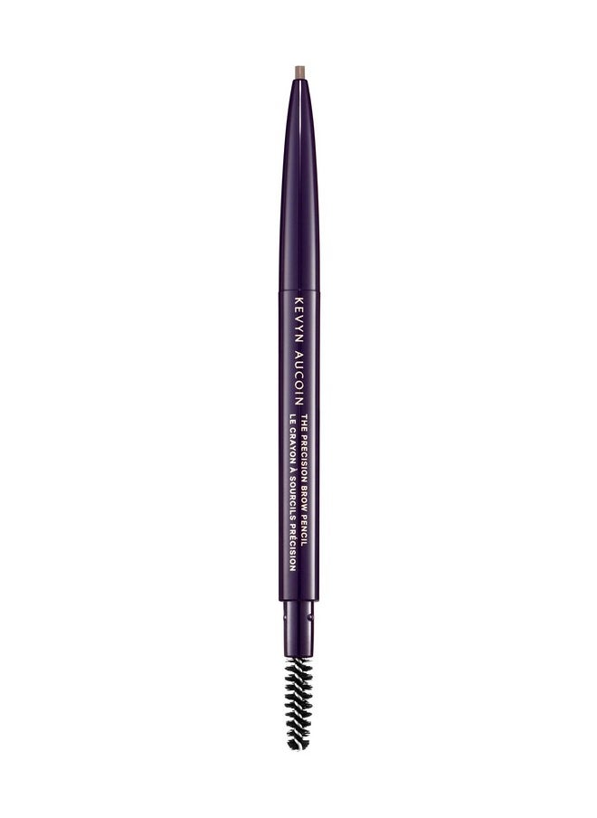 Kevyn Aucoin - Kevyn Aucoin The Precision Brow Pencil, Brunette: Ultra slim, thin and strong. Retractable plus spoolie brush. Pro makeup artist go to. Sculpt, define and shape eyebrows. Stay put, smudge-proof. - Image 1