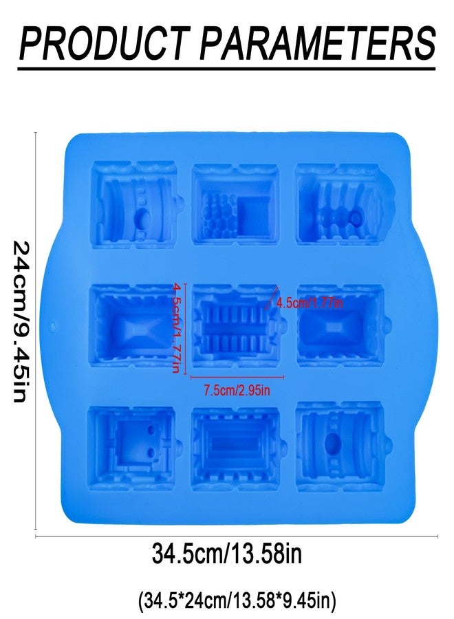 Joyeee Silicone Train Cake Mold, 1 Pcs 9 Cavity Non-stick Train Cake Pan Baking Supplies for DIY Soap, Pastry, Dessert, Pie, Flan, Dough, Chocolate, Silicone Car Soap Mold for Birthday Cake Decoration - Image 3