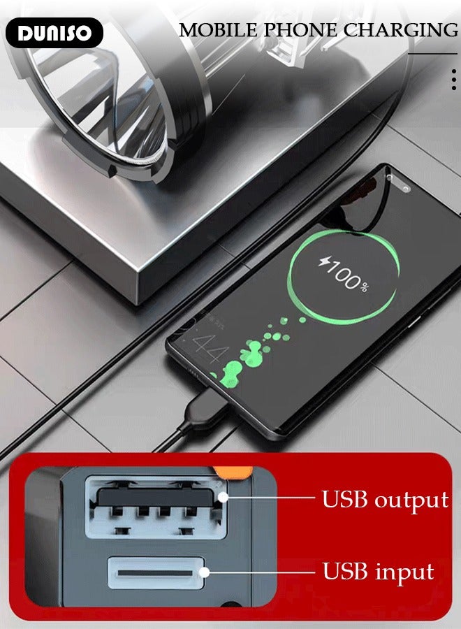 DUNISO Headlamp Rechargeable,3 Modes,Ultra-Light Bright LED Bright Headlamp Flashlight with Motion Sensor,  Phone Charging, Waterproof, Outdoor Fishing Camping Running Cycling Headlight - Image 5