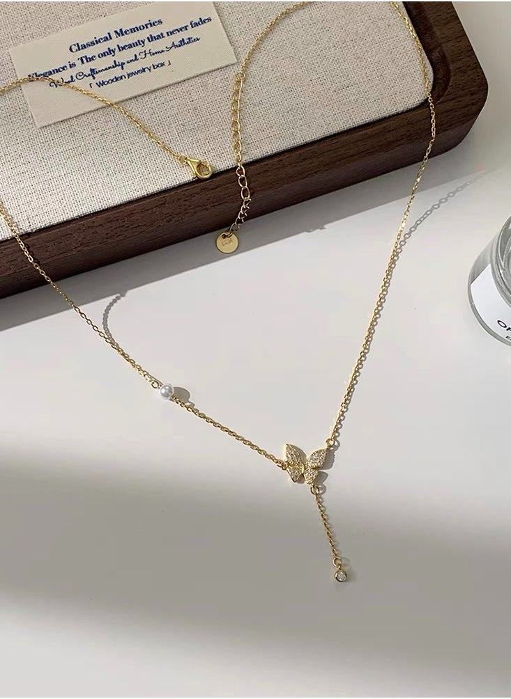 Generic - Elegant Butterfly Necklace in 925 Sterling Silver - Image 1