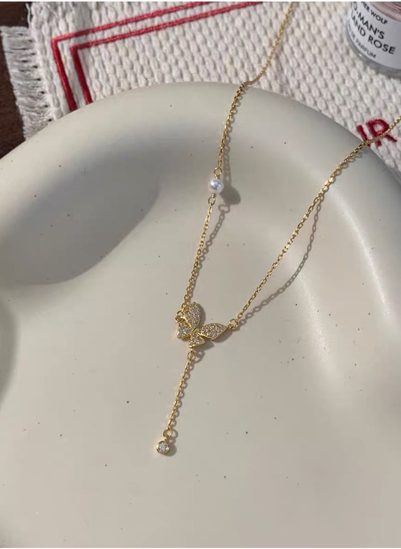 Generic - Elegant Butterfly Necklace in 925 Sterling Silver - Image 1