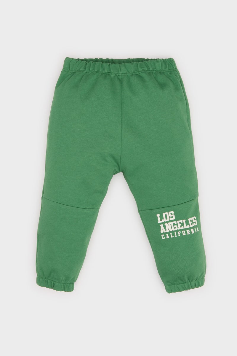 DeFacto Green BabyBoy Baby Boy Printed T-shirt Elastic Waist Sweatpants 2 Piece Set Casual - Image 2