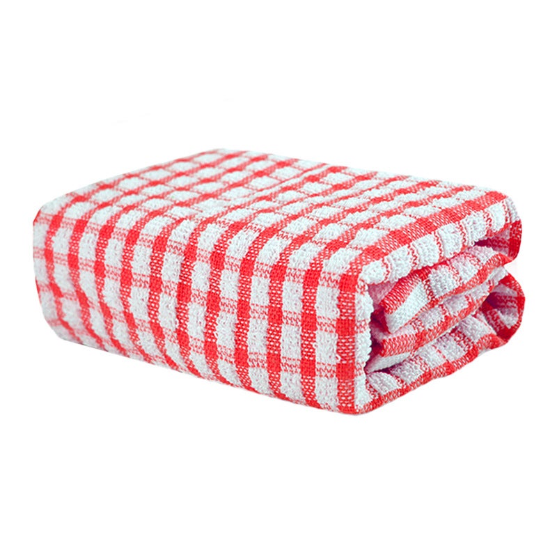 Generic Dish towel pure cotton absorbent towel cloth kitchen cleaning cloth daily necessities department store dishcloth hand towel tea towel absorbent Red 
