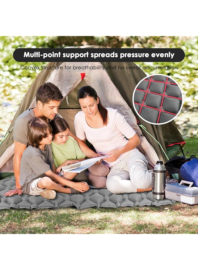 NALACAL Sleeping Pad For Camping Ultralight Inflatable Camping Mat With Pillow Built In Foot Pump Portable Durable & Waterproof Compact Sleeping Pads For Camping Backpacking Hiking Tent  - Image 4
