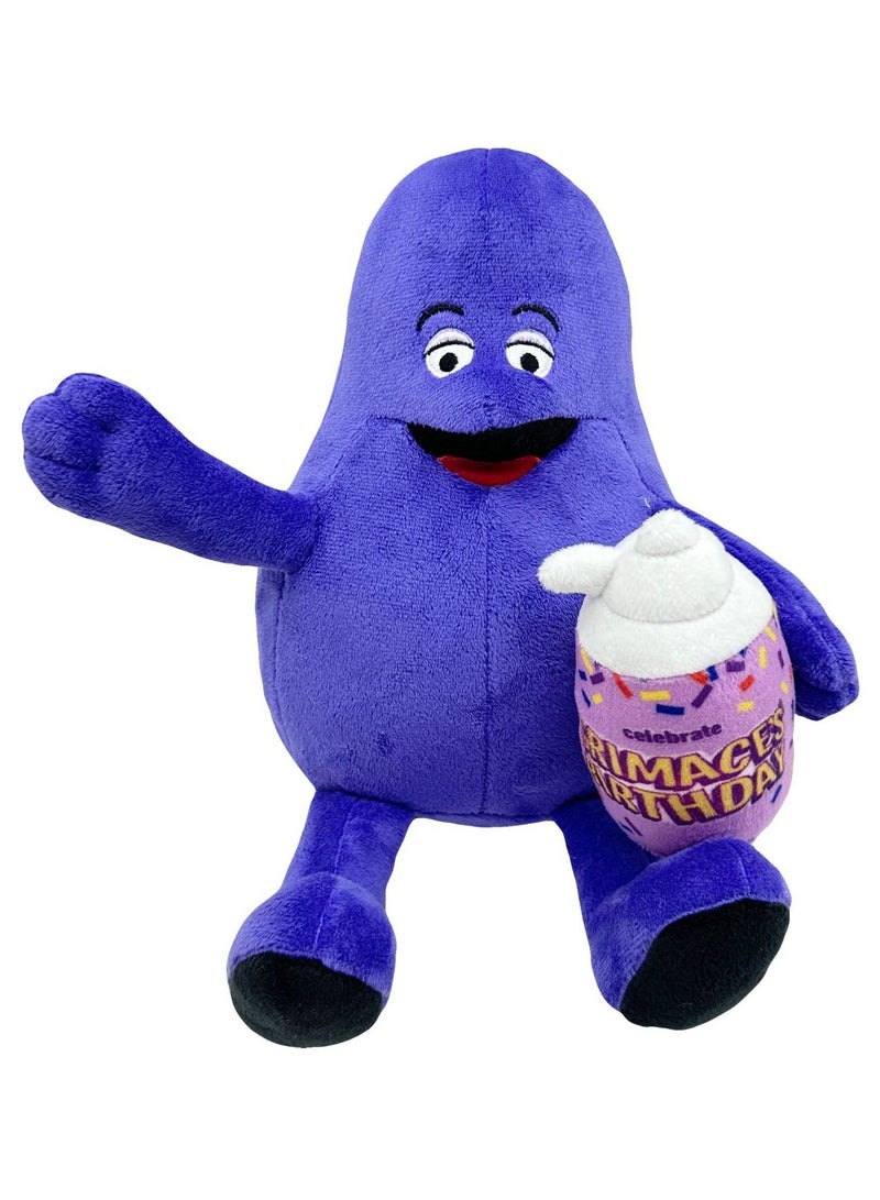 general Grimace Yellow Hat Plush,7.8 inch Grimace in Yellow Hat Plush Toys,Purple Eggplant Drink Milkshake Plush for Kids Adults,Gri-mace Yellow Hat Plush Toys  - Image 1