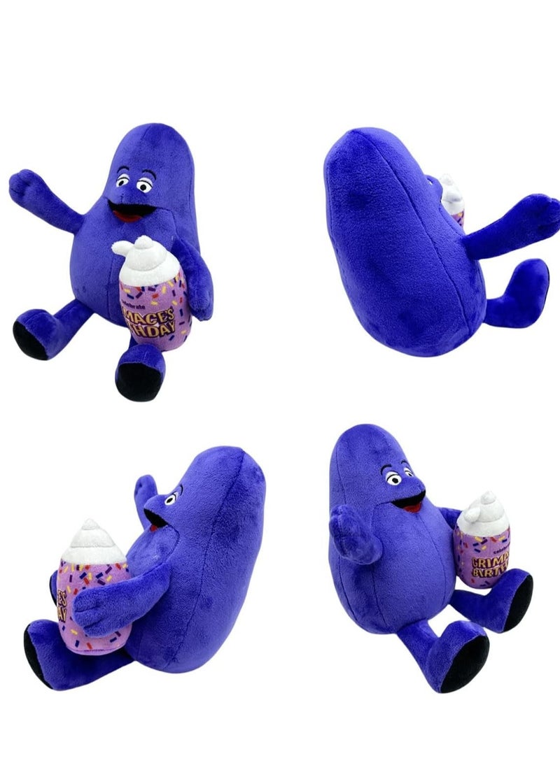 general Grimace Yellow Hat Plush,7.8 inch Grimace in Yellow Hat Plush Toys,Purple Eggplant Drink Milkshake Plush for Kids Adults,Gri-mace Yellow Hat Plush Toys  - Image 2