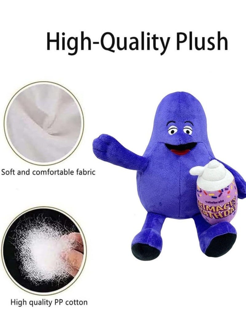 general Grimace Yellow Hat Plush,7.8 inch Grimace in Yellow Hat Plush Toys,Purple Eggplant Drink Milkshake Plush for Kids Adults,Gri-mace Yellow Hat Plush Toys  - Image 3