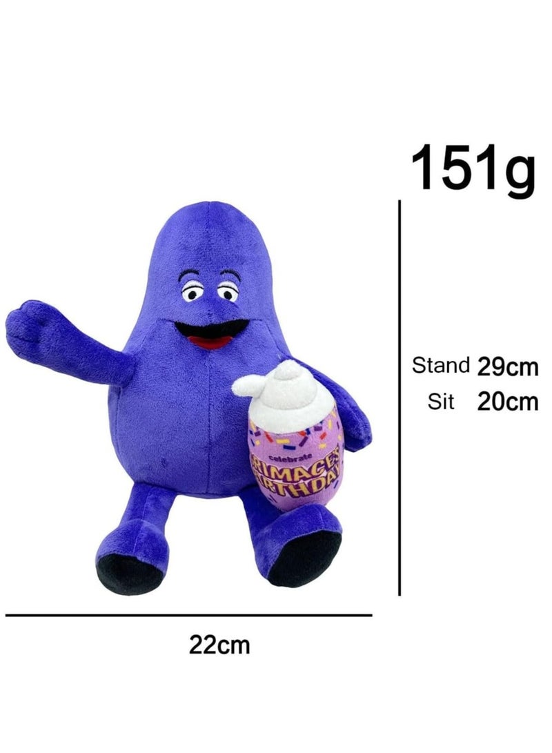general Grimace Yellow Hat Plush,7.8 inch Grimace in Yellow Hat Plush Toys,Purple Eggplant Drink Milkshake Plush for Kids Adults,Gri-mace Yellow Hat Plush Toys  - Image 4