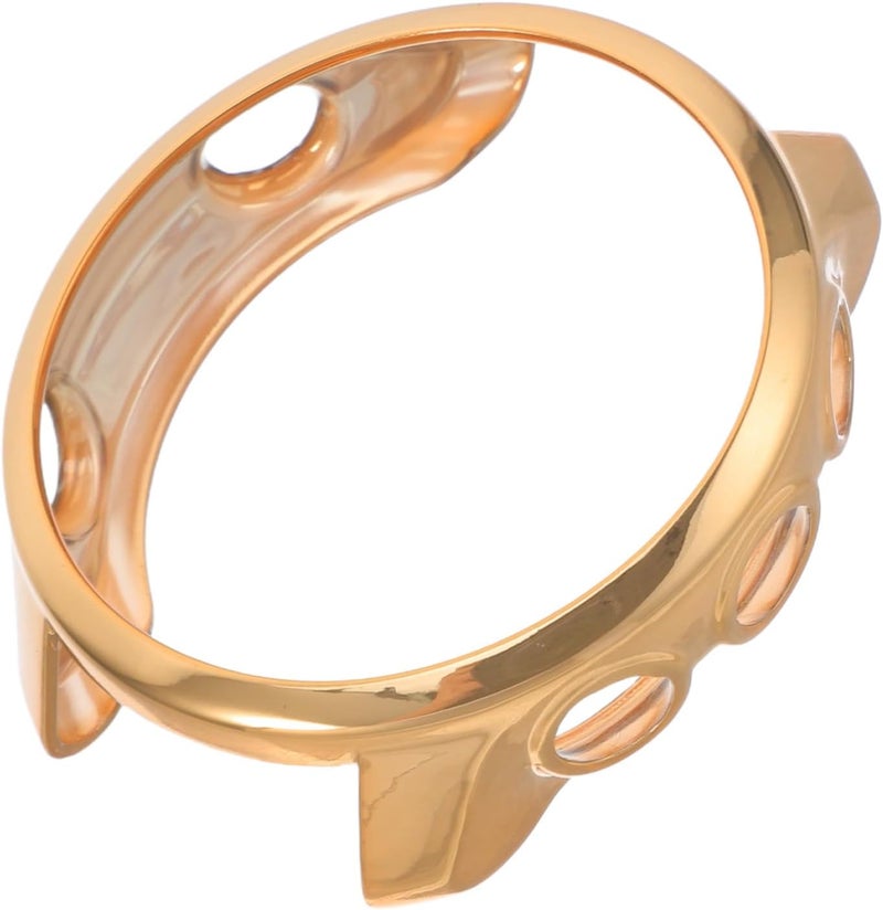 Electroplated Golden Watch Case Protective Cover Frame for Smartwatch Flexible Durable Tpu Scratch Resistant Bumper with Precise Cutouts Non Shell - Image 1