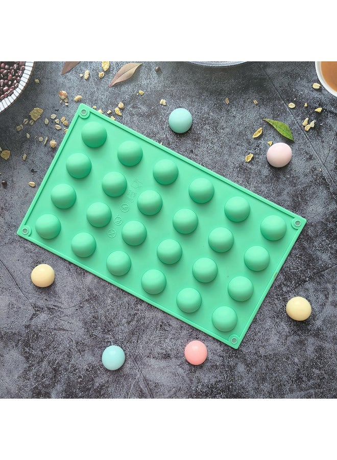 24-hole Semicircle Silicone Cake MolD 3D Spherical Chocolate CanDy MolD Baking Tool Ice Tray MolD 437-Color:Rice Powder - Image 5