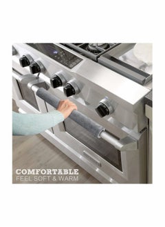Y&D 2 Pcs Refrigerator Door Handle Cover Solid Color Fridge Handles Antiskid Protector Gloves Kitchen Appliance Covers for (Light Grey)  - Image 4