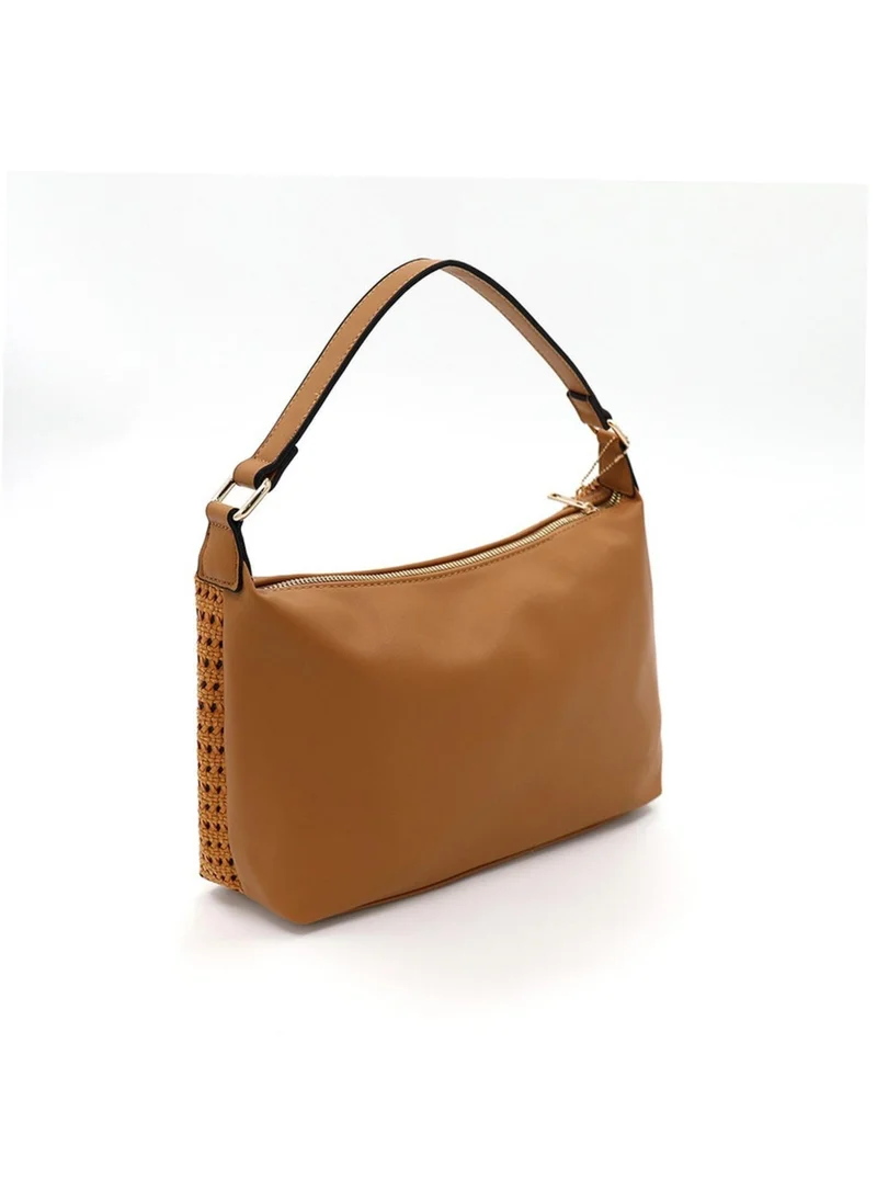 Marina Galanti  Marina Galanti Cheremule Perforated Hobo Bag - Camel for Women | Best Price UAE