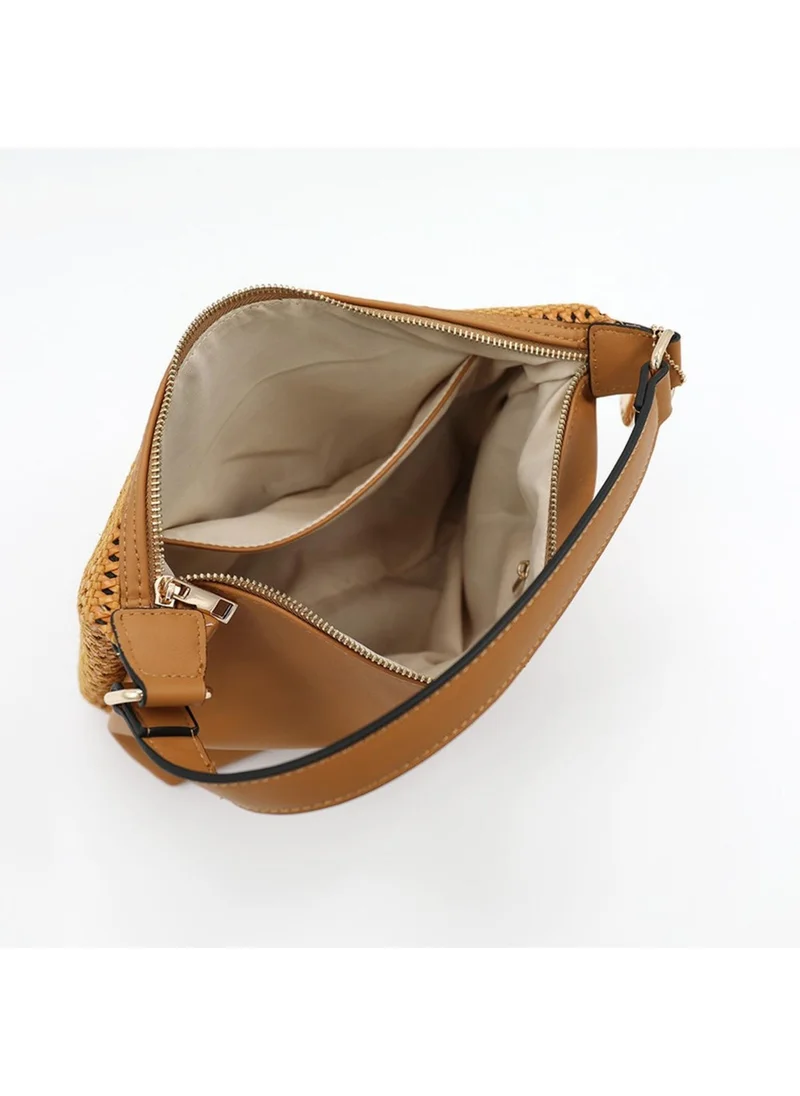Marina Galanti  Marina Galanti Cheremule Perforated Hobo Bag - Camel for Women | Best Price UAE
