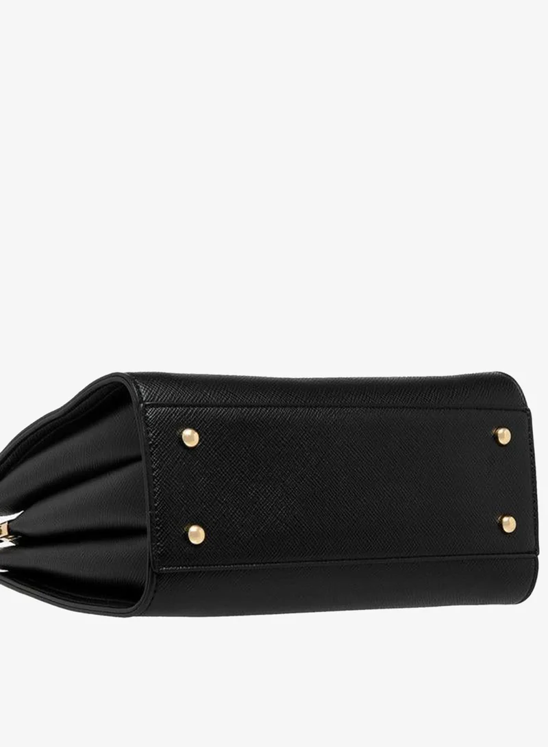 Flora Bella By Shoexpress BLACK Solid Tote Bag with Double Handle for Women | Best Price UAE
