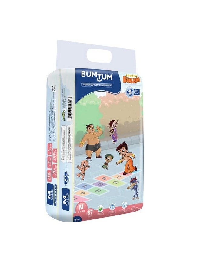 Bumtum Chota Bheem Medium/M Size Baby Diaper Pants, 87 Count, Leakage Protection Infused With Aloe Vera, Cottony Soft High Absorb Technology - Image 2