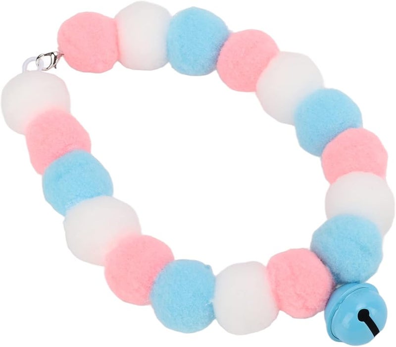 Fydun Cat Dog Collar With Plush Balls Blue 29cm Pet Accessory For Party Daily Use - Image 4