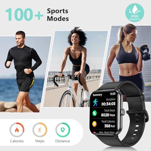 Blackview ساعة بلاك فيو 2026 الذكية للرجال والنساء مع مراقبة معدل ضربات القلب و SpO2 ونوم مع حزامين و 100 وضع رياضي ومقاومة للماء IP68 متعقب النشاط لنظام أندرويد وآيفون - Image 3