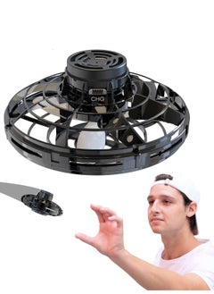 Festive Gallery Flying Orb Ball, Flying Spinner Mini Drone, Hand Operated Drones for Kids Adults, with Lights, Birthday Cool Toys Gifts for 6 7 8 9 10+ Year Old Boys Girls Teens Indoor Outdoor (Black)  - Image 1