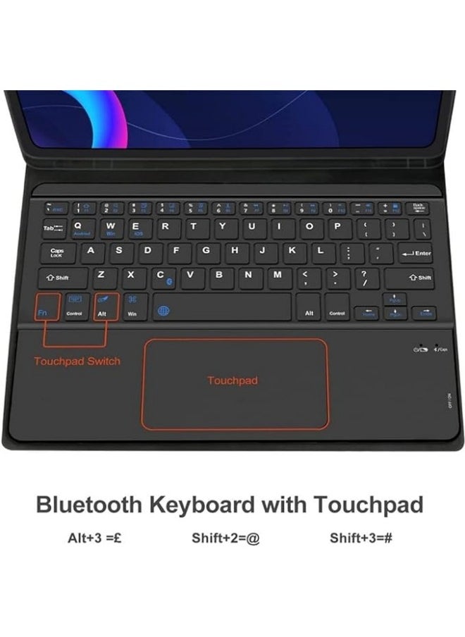 general Compatible with Lenovo Tab M10 3rd Gen 10.1 inch (TB-328FU/TB-328XU) 2022 Keyboard Case Tablet Cover with Bluetooth Keyboard for Tab M10 3rd Gen Case - Image 2