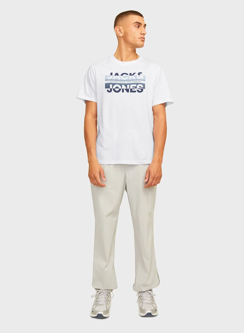 JACK & JONES Logo Crew Neck T-Shirt