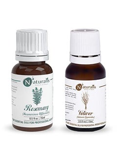 Naturalis Essential Oil Gift Pack Of 2-15Ml (Rosemary Oil, Vetiver Oil)  - Image 2