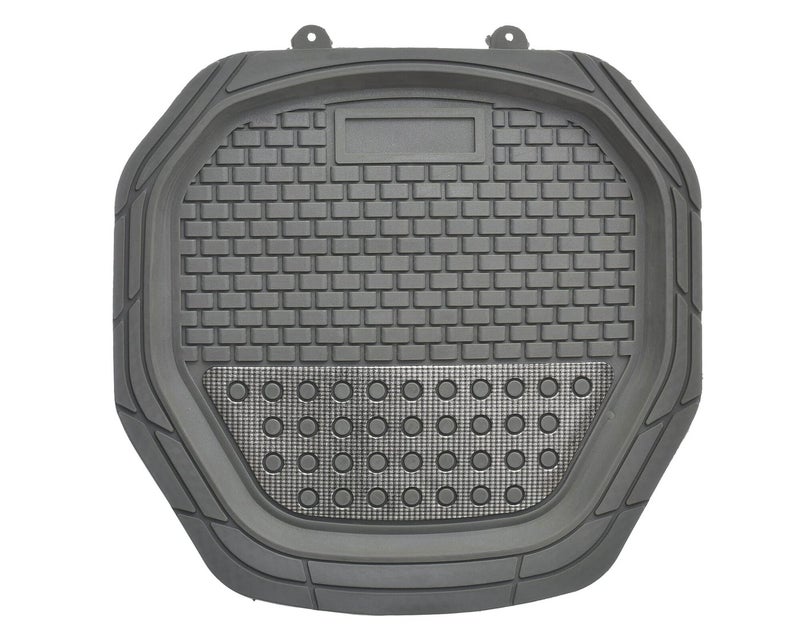 Heavy Duty 5pc Front & Rear Rubber Floor Mats for Cars, SUV, Van & Truck,All Weather Protection Universal Fit , gray* Silver - Image 3