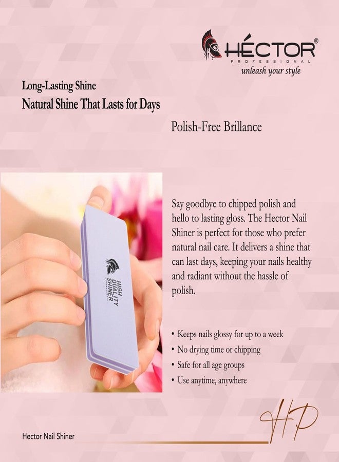 HECTOR Professional Nail Shiner, Beauty Care Tool for Nail, Foot and Face Care, White - Pack of 2 - Image 4