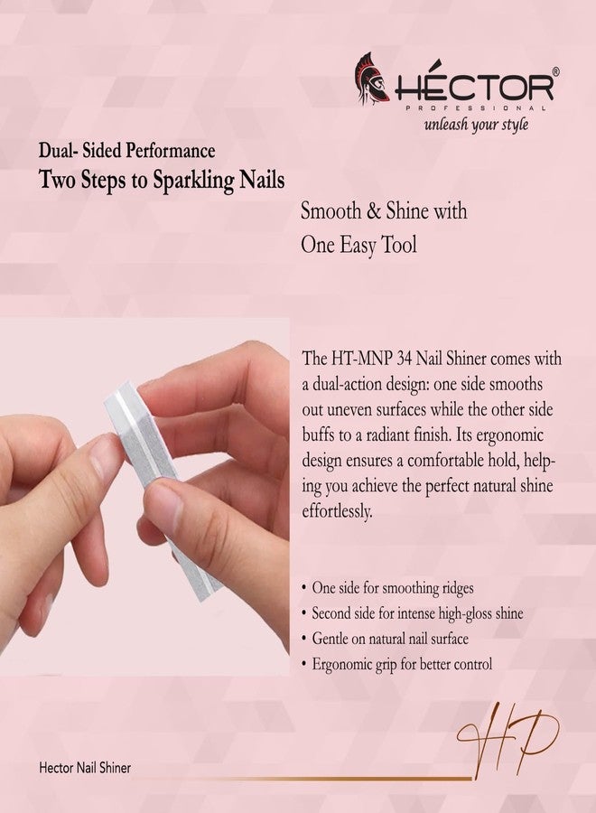HECTOR Professional Nail Shiner, Beauty Care Tool for Nail, Foot and Face Care, White - Pack of 2 - Image 3