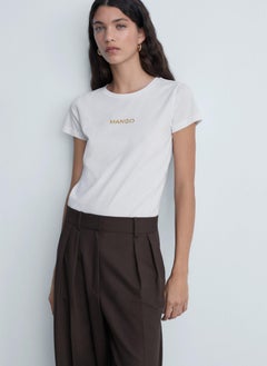 MANGO Logo Crew Neck T-Shirt  - Image 1