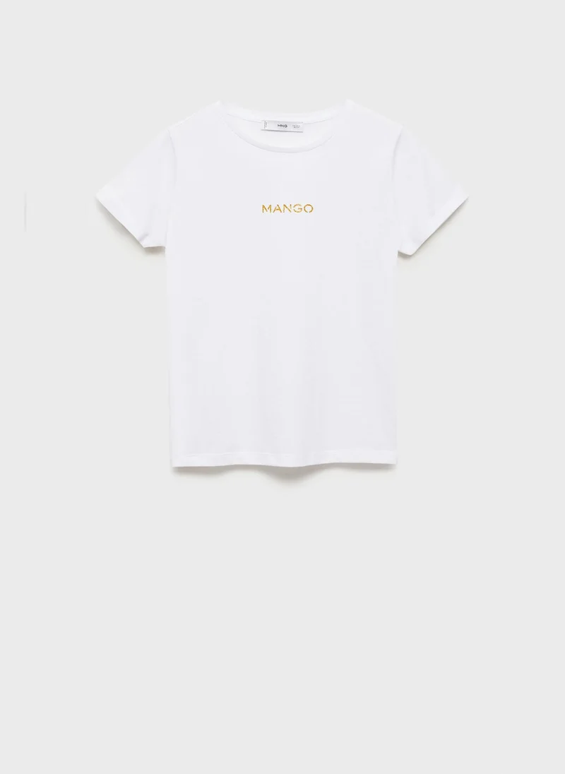 MANGO Logo Crew Neck T-Shirt