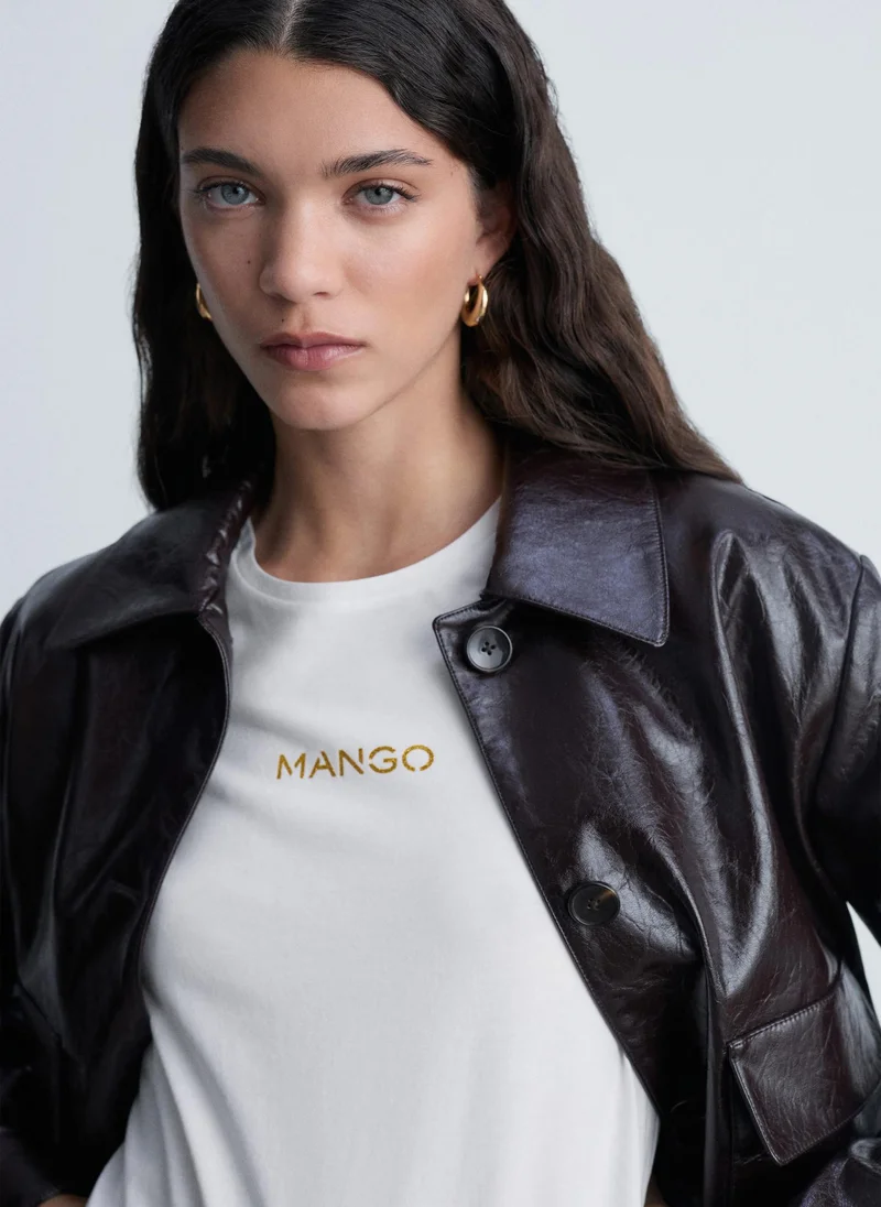 MANGO Logo Crew Neck T-Shirt