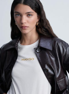 MANGO Logo Crew Neck T-Shirt  - Image 3