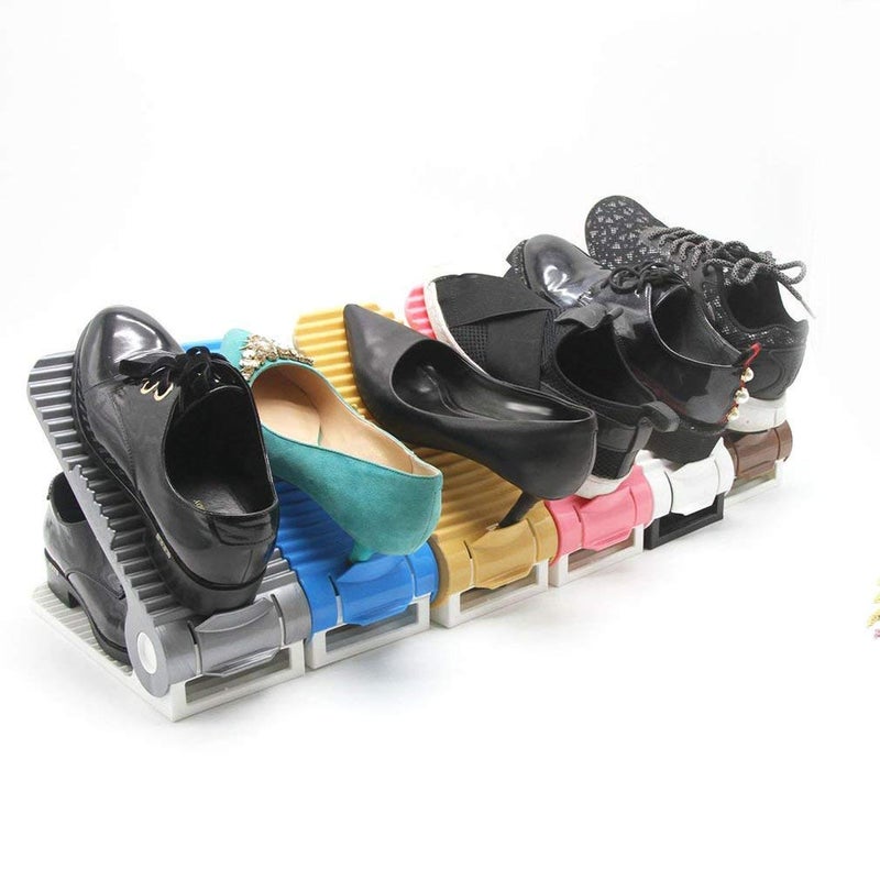 ZONKU INDIA Shoe Stacker Adjustable 4 Level Shoe Space Saver Durable Shoe Slots Organizer Shoe Organizer with Double Decker Storage for Closet Shoe Holder Rack 4 - Image 4