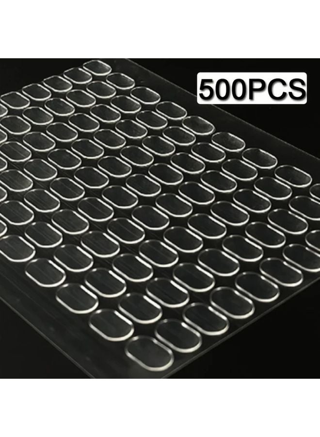 500pcs Transparent Double Sided Tape Strong Adhesive No Residue For DIY Home Office - Image 1