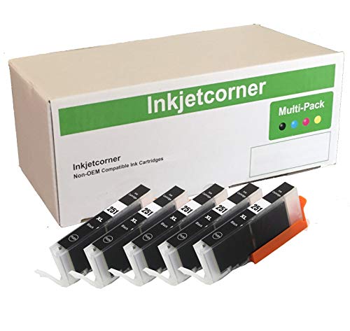Inkjetcorner Compatible Ink Cartridges Replacement for CLI-251XL CLI-251 IP7220 iX6820 MG5520 MG5522 MG5620 MG6620 MG5420 MG6420 MX920 MX922 (Photo Black, 5-Pack) - Image 3